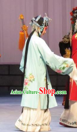 Chinese Ping Opera Diva Zhang Lanzhen Apparels Costumes and Headpieces Linjiang Post Traditional Pingju Opera Hua Tan Dress Garment