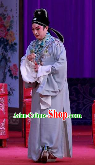 Remember Back to the Cup Chinese Ping Opera Young Man Zhang Tingxiu Costumes and Headwear Pingju Opera Xiaosheng Scholar Apparels Clothing