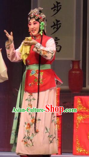 Chinese Ping Opera Young Lady Apparels Costumes and Headpieces Remember Back to the Cup Traditional Pingju Opera Xiaodan Dress Garment