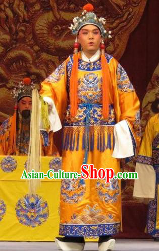 The Arrogant Princess Chinese Ping Opera Costumes and Headwear Pingju Opera Court Eunuch Apparels Clothing