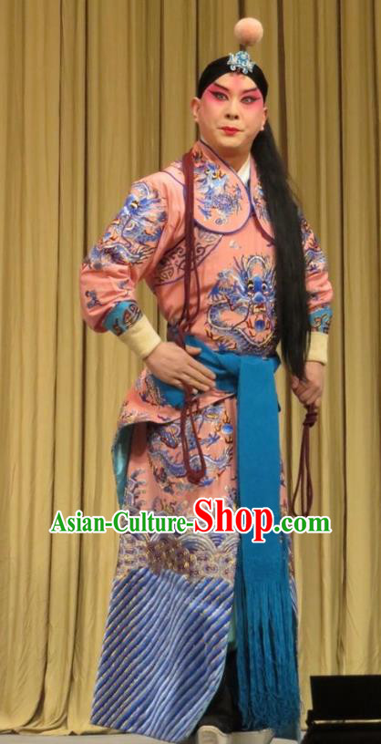 The Arrogant Princess Chinese Ping Opera Wusheng Costumes and Headwear Pingju Opera Martial Male Apparels Clothing