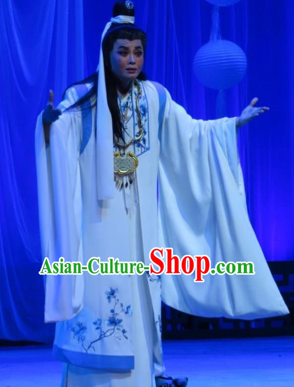 Baoyu and Daiyu Chinese Ping Opera Xiaosheng Costumes and Headwear Pingju Opera Young Male Apparels Rich Childe Jia Baoyu Clothing