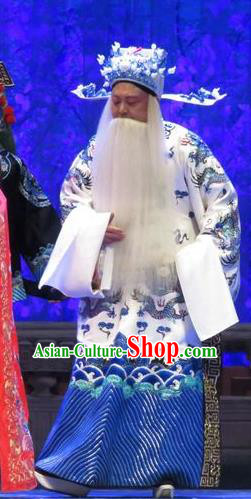 Yang Bajie You Chun Chinese Ping Opera Minister Costumes and Headwear Pingju Opera Elderly Male Bao Zheng Apparels Official Clothing