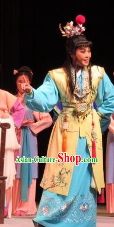 Baoyu and Daiyu Chinese Ping Opera Young Male Jia Baoyu Costumes and Headwear Pingju Opera Childe Apparels Clothing
