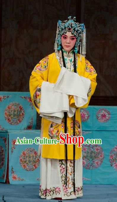 Chinese Ping Opera Hua Tan Costumes Apparels and Headpieces Ma Zhaoyi Traditional Pingju Opera Actress Dress Noble Consort Garment