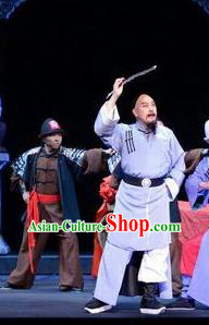 Ji Yin Chuan Qi Chinese Ping Opera Qing Dynasty Shopkeeper Costumes and Headwear Pingju Opera Merchant Guan Biao Apparels Clothing