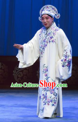 The Beautiful Courtesan Chinese Ping Opera Xiaosheng Costumes and Headwear Pingju Opera Young Male Apparels Scholar Li Jia Clothing