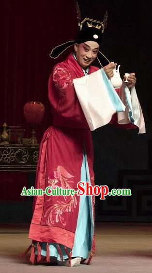 The Beautiful Courtesan Chinese Ping Opera Xiaosheng Li Jia Costumes and Headwear Pingju Opera Young Male Apparels Scholar Clothing