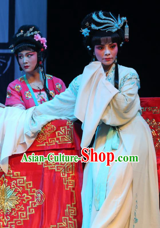Chinese Shaoxing Opera Diva Dress Garment A Tragic Marriage Yue Opera Costumes Chief Actress Wang Lianjuan Apparels and Headpieces