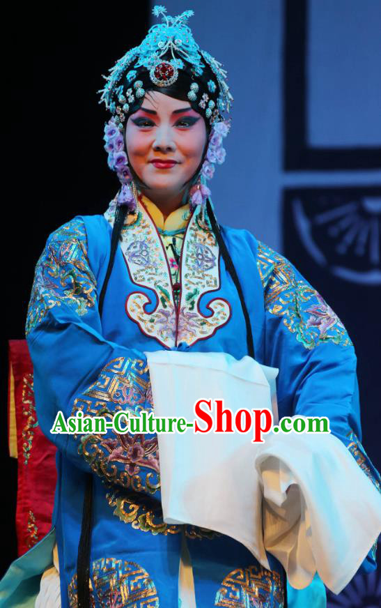 Chinese Shaoxing Opera Rich Dame Dress Garment A Tragic Marriage Yue Opera Costumes Lao Dan Apparels and Headdress