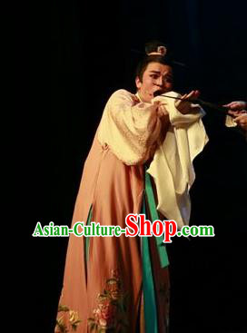 Chinese Yue Opera Shuang Jiao Jie Qin Childe Costumes and Headwear Shaoxing Opera Young Male Xiao Sheng Apparels Garment