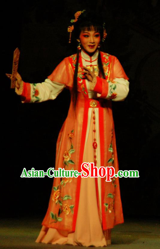 Chinese Shaoxing Opera Hua Tan Dress and Headpieces Yue Opera Tan Chun Actress Apparels Noble Lady Garment Costume