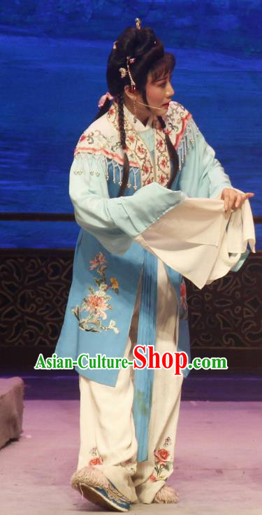 Chinese Shaoxing Opera Diva Young Lady Dress Costume A Bride For A Ride Apparels and Headpieces Yue Opera Hua Tan Garment
