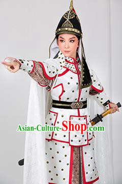 Chinese Yue Opera Young Male Garment and Hat Romance of the King Regency Shaoxing Opera Apparels General Armor Costumes