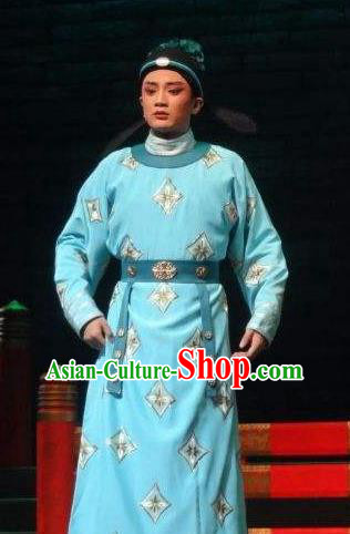 Chinese Yue Opera Young Male Costumes and Headwear Shaoxing Opera The Desolate Palace of Liao Xiaosheng Zhao Weiyi Garment Clothing Apparels