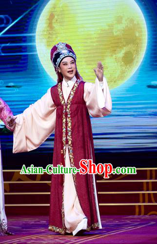 Chinese Yue Opera Scholar Costumes and Headwear Shaoxing Opera Chunh Yang Young Male Li Menglong Garment Apparels