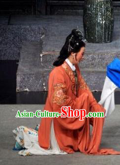 Chinese Shaoxing Opera Dame Dress Apparels Costumes and Headpieces Xun An Zhan Fu Yue Opera Lao Dan Elderly Female Garment