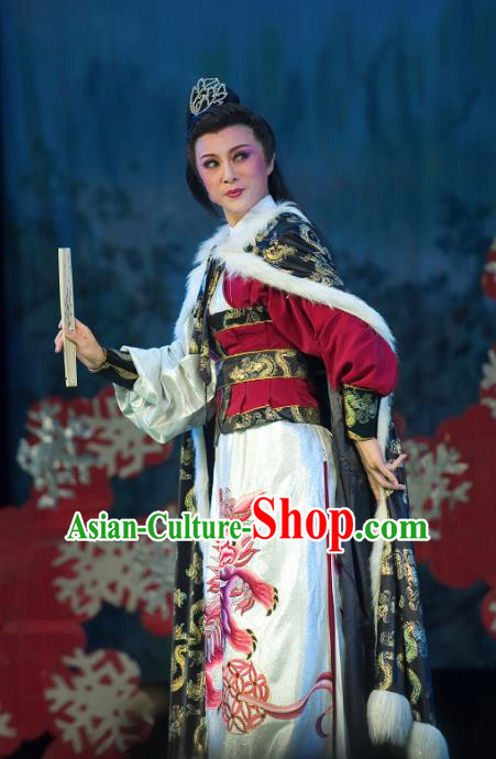 Zhuang Yuan Da Geng Chinese Yue Opera Wu Sheng Garment and Headwear Shaoxing Opera Martial Male Costumes Apparels with Cloak