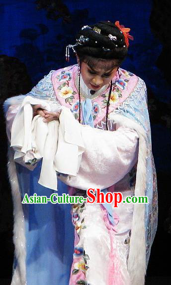 Chinese Shaoxing Opera Actress Liu Chanjin Dress Garment and Headpieces Yue Opera Tao Ma Tan Zhuang Yuan Da Geng Martial Female Apparels Costumes