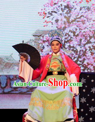He Wenxiu Chinese Yue Opera Bully Garment Costumes and Headwear Shaoxing Opera Xiaosheng Young Male Zhang Tang Apparels