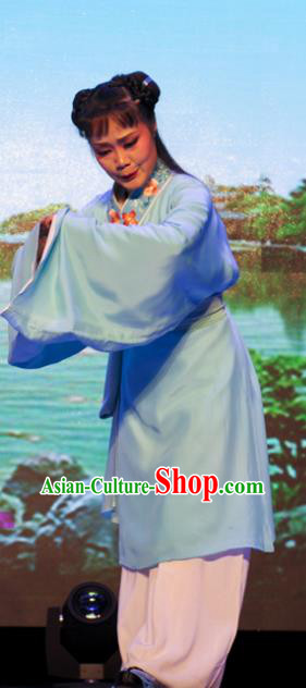 He Wenxiu Chinese Yue Opera Xiaosheng Garment Costumes and Headwear Shaoxing Opera Young Male Livehand Apparels