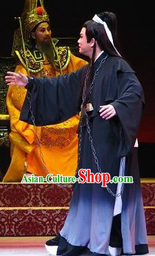 Chinese Yue Opera Xiaosheng Butterfly Love Monk Apparels Costumes and Headwear Shaoxing Opera Young Male Zhen Ru Garment