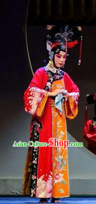 Chinese Beijing Opera Imperial Consort Apparels Costumes and Headdress Nan Hai Zi Traditional Peking Opera Qing Dynasty Court Lady Dress Actress Dong E Garment