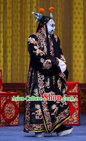 Ru Ji Chinese Peking Opera Martial Male Garment Costumes and Headwear Beijing Opera Takefu Apparels Young Man Yao Gang Clothing