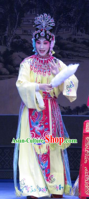 Chinese Ping Opera Hua Tan Actress Apparels Costumes and Headpieces Traditional Pingju Opera Lv Bu And Diao Chan Young Beauty Dress Garment