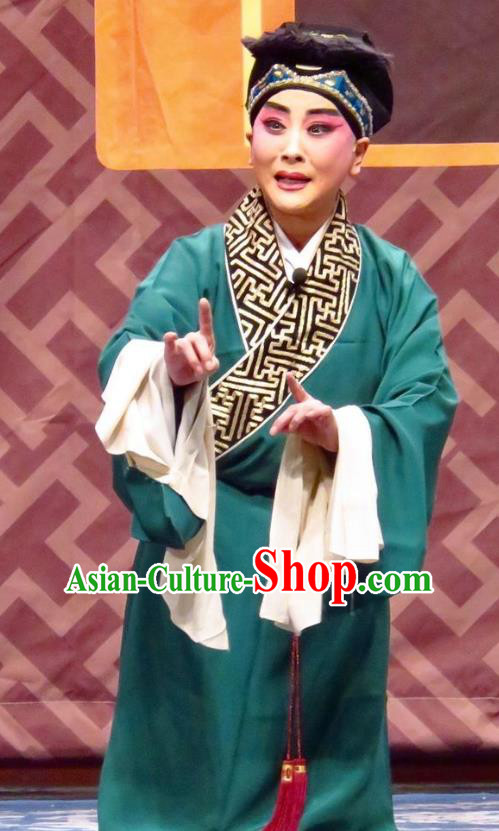 San Kan Yu Mei Chinese Ping Opera Young Man Costumes and Headwear Pingju Opera Xiaosheng Apparels Clothing