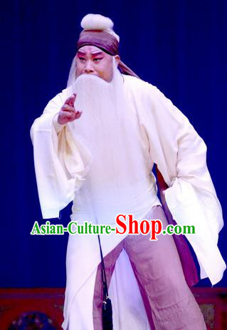Selling Miaolang Chinese Ping Opera Elderly Man Garment Costumes and Headwear Pingju Opera Laosheng Apparels Clothing