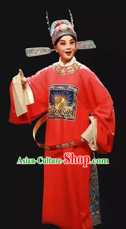 Selling Miaolang Chinese Ping Opera Scholar Zhou Wenju Garment Costumes and Headwear Pingju Opera Xiaosheng Apparels Clothing
