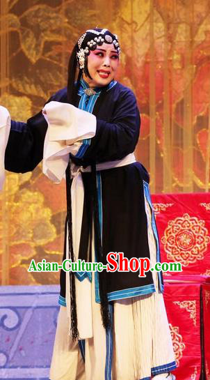 Chinese Ping Opera Tsing Yi Apparels Costumes and Headpieces Selling Miaolang Traditional Pingju Opera Distress Female Liu Huiying Dress Garment