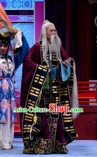 Palm Civet for Prince Chinese Ping Opera Elderly Male Costumes and Headwear Pingju Opera Taoist Priest Apparels Clothing