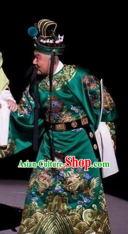 The Purple Robe Story Chinese Peking Opera Court Eunuch Garment Costumes and Headwear Beijing Opera Figurant Apparels Clown Clothing