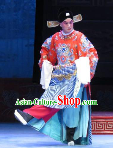 Tell on Sargam Chinese Ping Opera Number One Scholar Garment Costumes and Headwear Pingju Opera Young Male Chen Guangzu Apparels Clothing