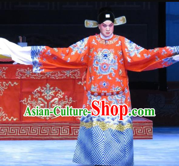 Tell on Sargam Chinese Ping Opera Number One Scholar Garment Costumes and Headwear Pingju Opera Young Male Chen Guangzu Apparels Clothing