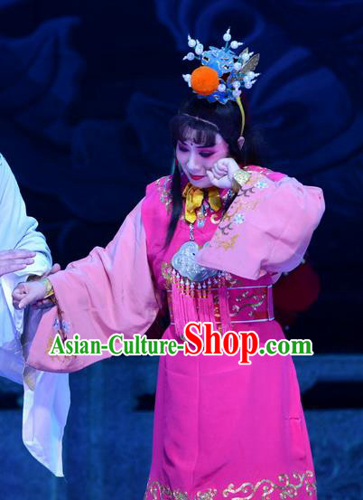 Palm Civet for Prince Chinese Ping Opera Wa Wa Sheng Costumes and Headwear Pingju Opera Crown Prince Apparels Clothing