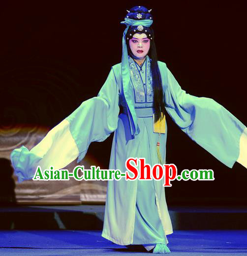 Chinese Ping Opera Noble Consort Li Apparels Costumes and Headpieces Da Song Zhong Yi Zhuan Traditional Pingju Opera Dress Distress Maiden Garment
