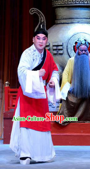Chinese Ping Opera Palm Civet for Prince Costumes and Headwear Pingju Opera Prisoner Apparels Clothing