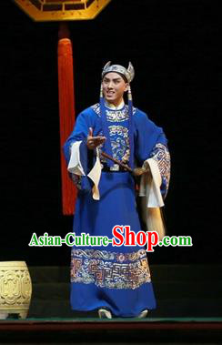 Chinese Ping Opera Xiaosheng Apparels Palm Civet for Prince Costumes and Headwear Pingju Opera Eunuch Chen Lin Clothing