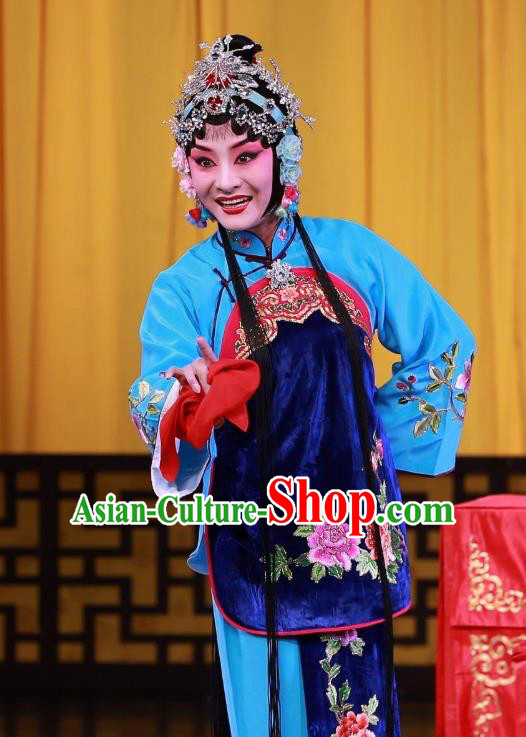 Chinese Beijing Opera Actress Apparels Romance of the Iron Bow Costumes and Headpieces Traditional Peking Opera Hua Tan Dress Diva Chen Xiuying Garment