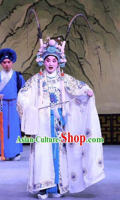 Jiu Jiang Kou Chinese Peking Opera Takefu Hua Yunlong Garment Costumes and Headwear Beijing Opera Apparels Martial Male Clothing