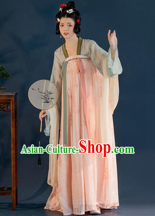 Chinese Ancient Young Lady Hanfu Dress Traditional Garment Tang Dynasty Royal Princess Apparels Historical Costumes for Women
