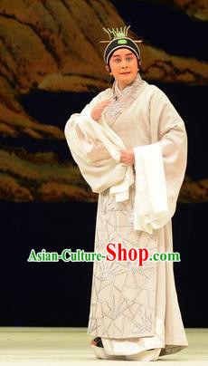 Su Qin Chinese Peking Opera Xiaosheng Scholar Garment Costumes and Headwear Beijing Opera Young Male Apparels Political Strategists Clothing