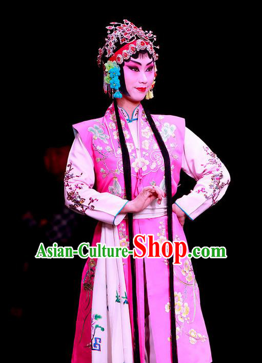 Chinese Beijing Opera Apparels Shi Wen Hui Costumes and Headpieces Traditional Peking Opera Xiaodan Dress Maidservant Garment
