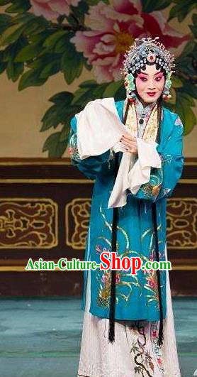 Chinese Beijing Opera Actress Apparels Shi Wen Hui Costumes and Headpieces Traditional Peking Opera Hua Tan Diva Che Jingfang Dress Rich Female Garment