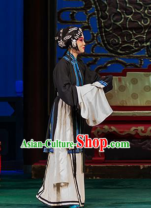 Chinese Ping Opera Qin Xianglian Distress Woman Apparels Costumes and Headdress Traditional Pingju Opera Young Female Dress Garment