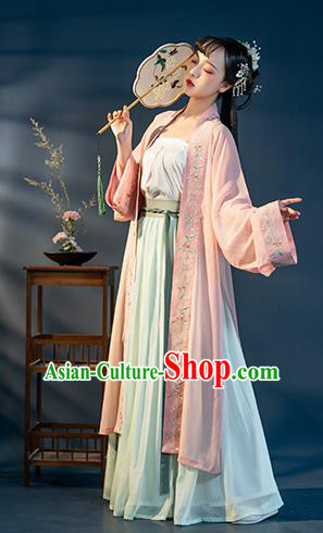 Chinese Song Dynasty Nobility Lady Historical Costumes Ancient Royal Princess Hanfu Dress Traditional Garment Apparels for Women