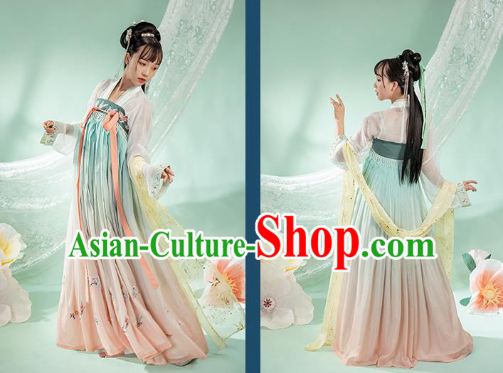 Chinese Ancient Royal Princess Hanfu Dress Garment Apparels Traditional Tang Dynasty Court Lady Historical Costumes for Women